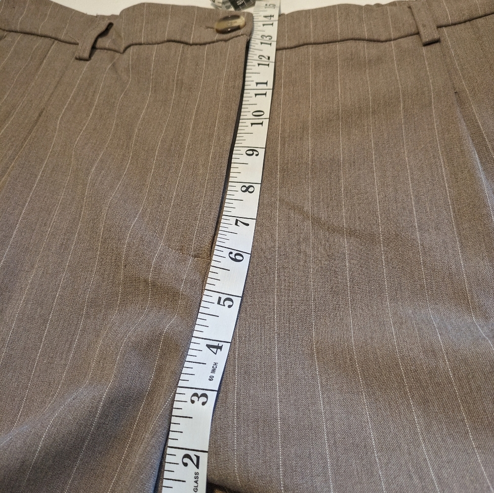 House of Harlow 1960 tan pin stripe slacks women's sz L New no tag - Picture 10 of 10